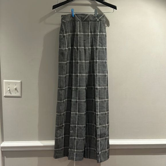 SPANX Pants - SPANX black and white plaid lined trousers wide leg